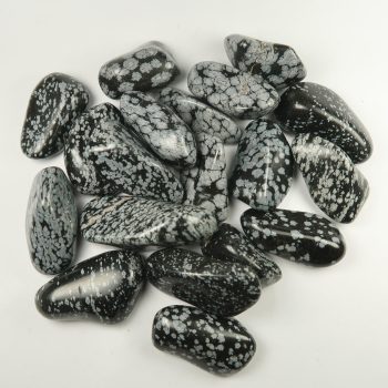 obsidian tumblestones (snowflake)
