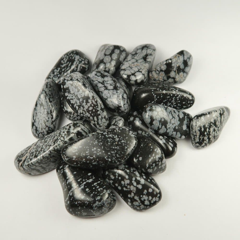 obsidian tumblestones (snowflake)