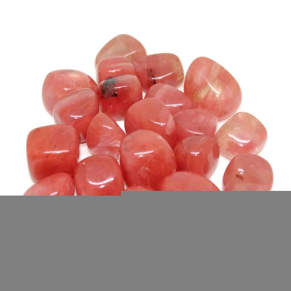 cherry 'quartz' glass tumblestones