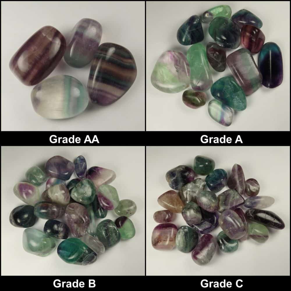 fluorite tumblestones (rainbow)