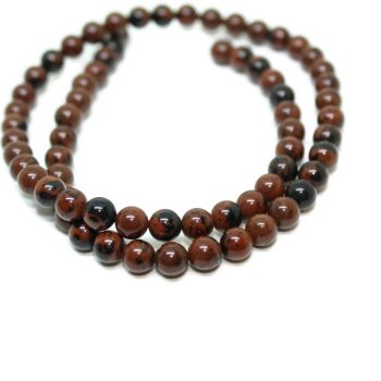 6MM Mahogany Obsidian Beads