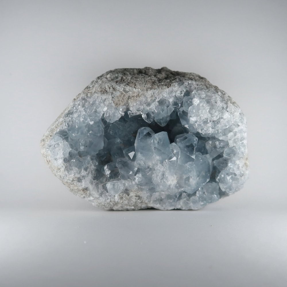 celestite druzy / geode fragments