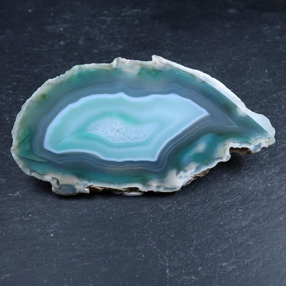 dyed teal agate slices 2