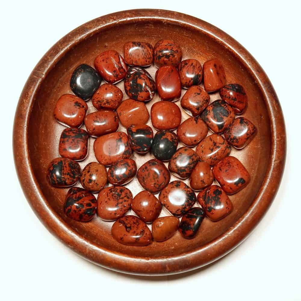 obsidian tumblestones (mahogany)