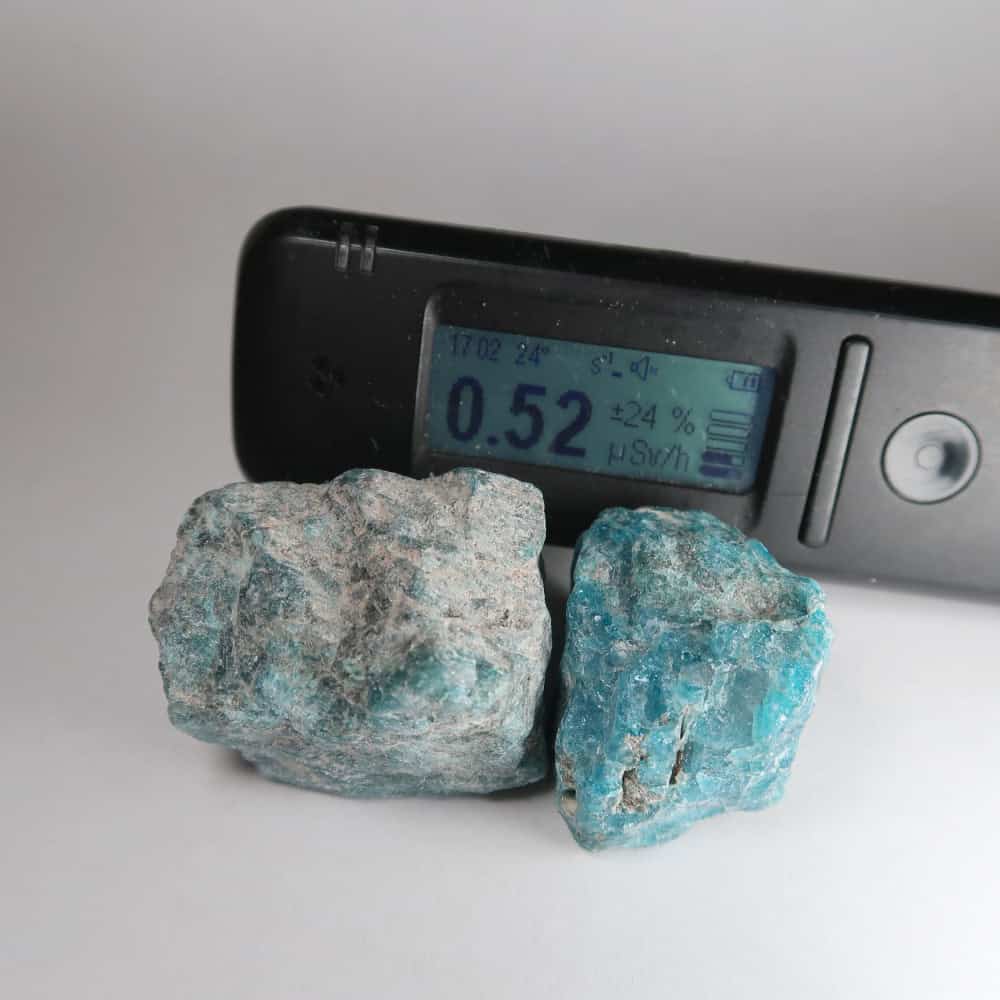 apatite specimens (blue)