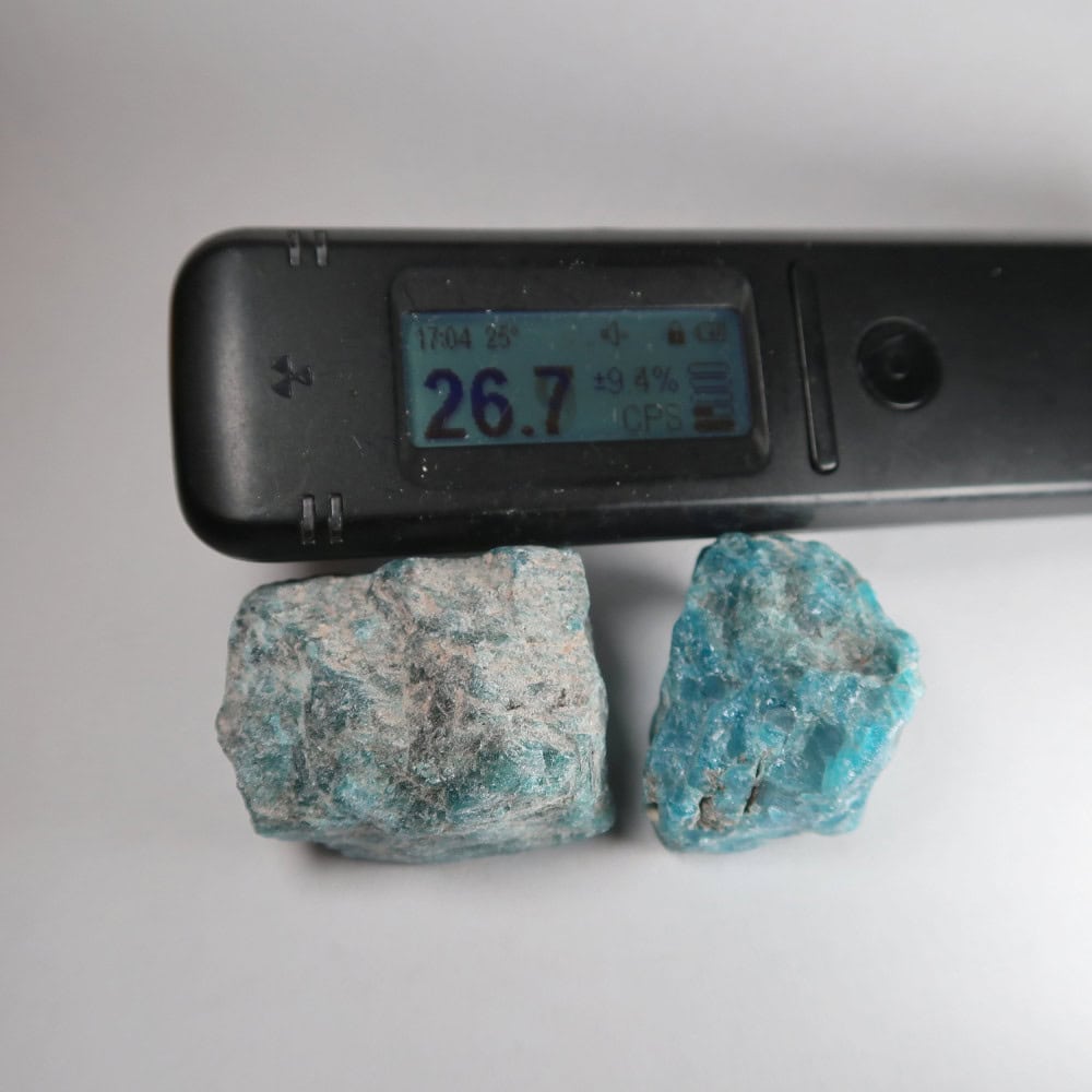 apatite specimens (blue)