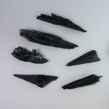 kyanite crystals (black)