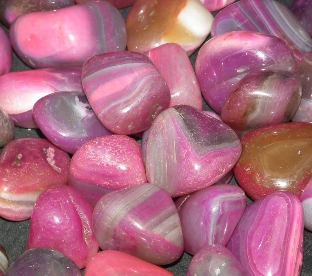 Tumbled Pink Banded Agate