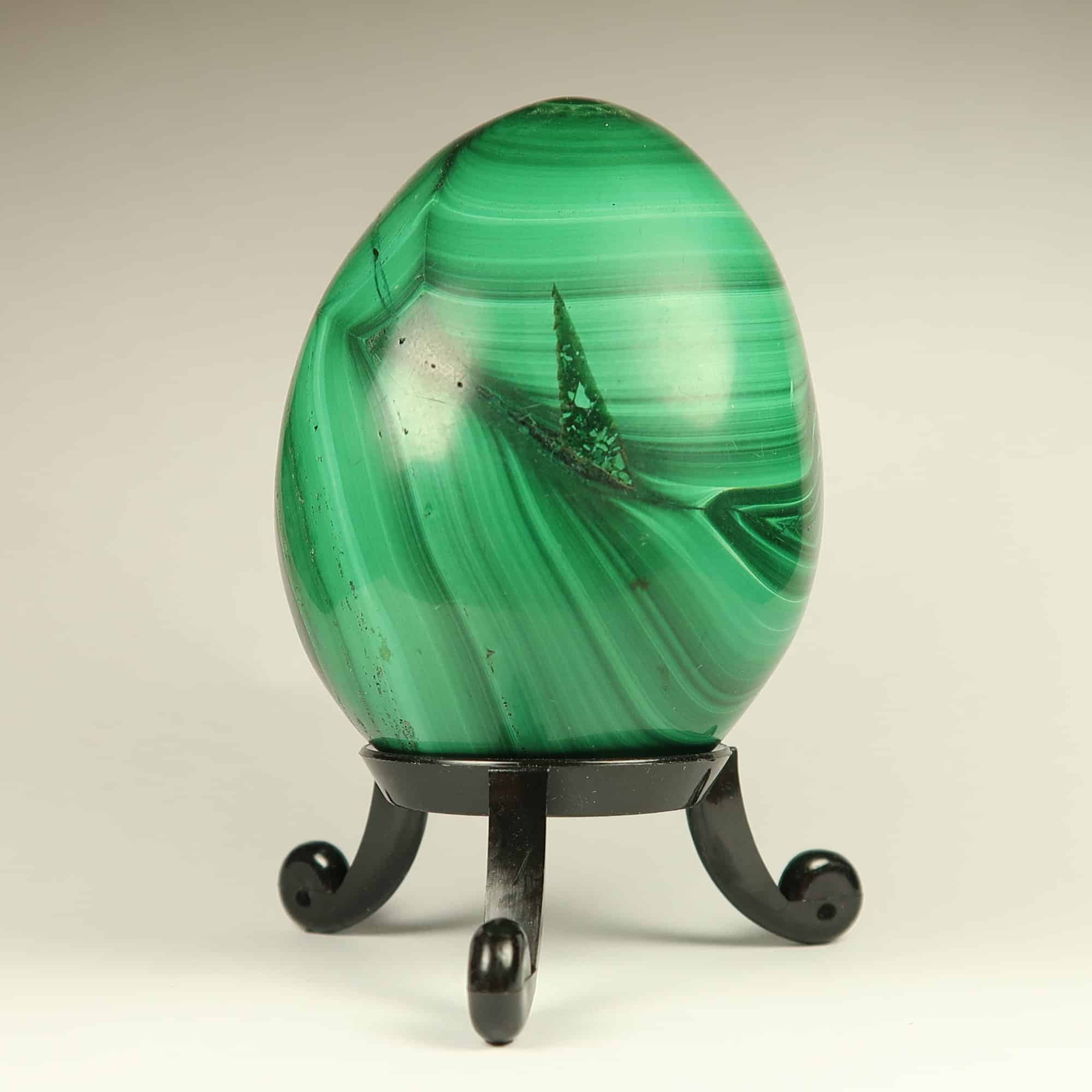 malachite egg carvings