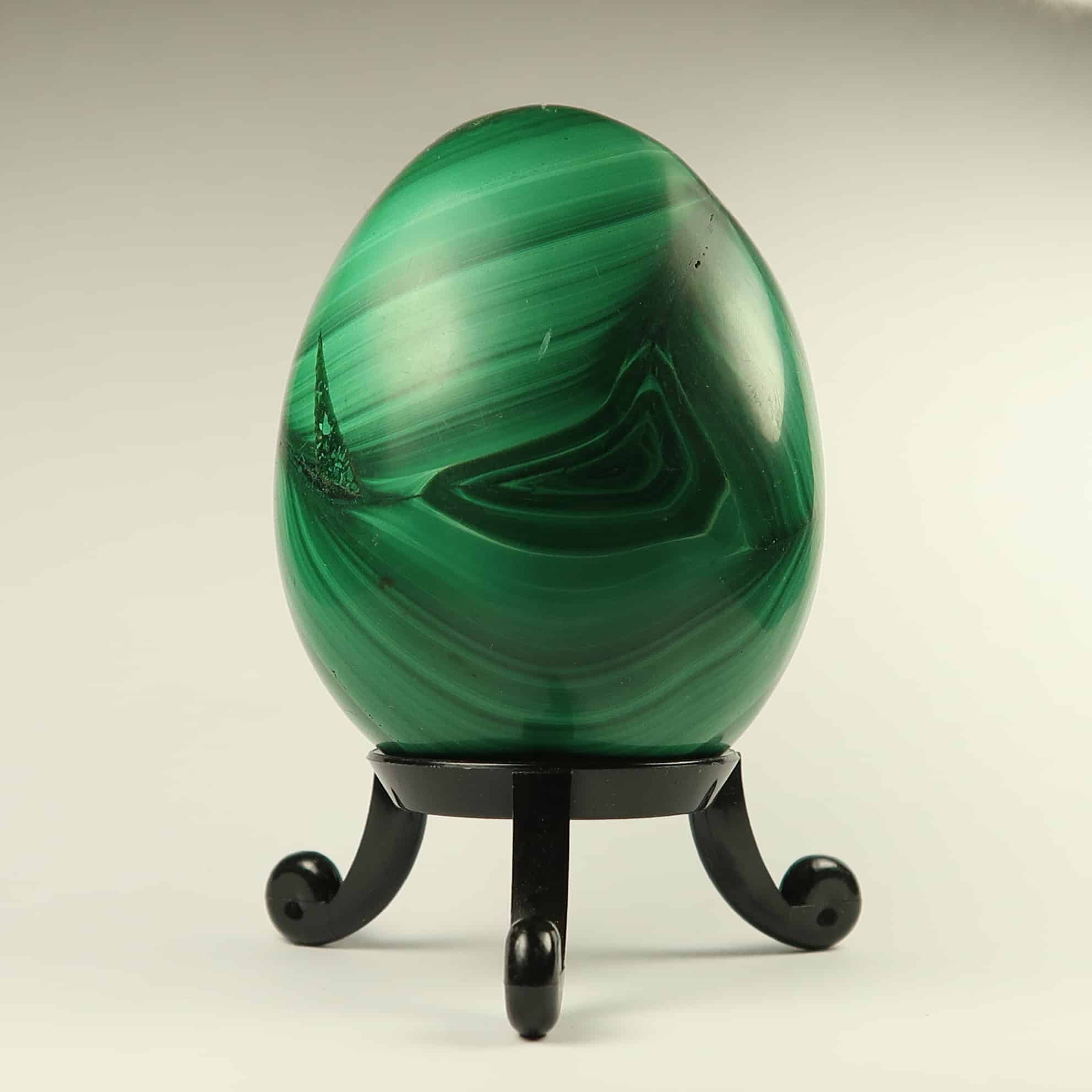 malachite egg carvings