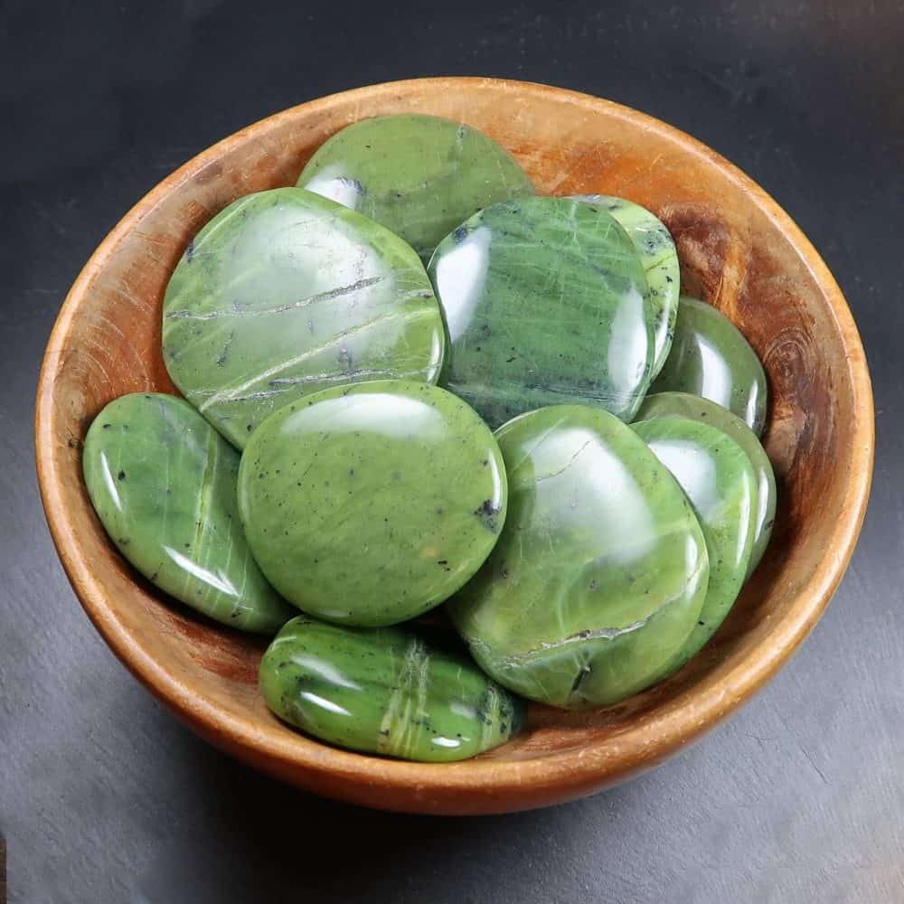 Nephrite Jade Palmstones (3)