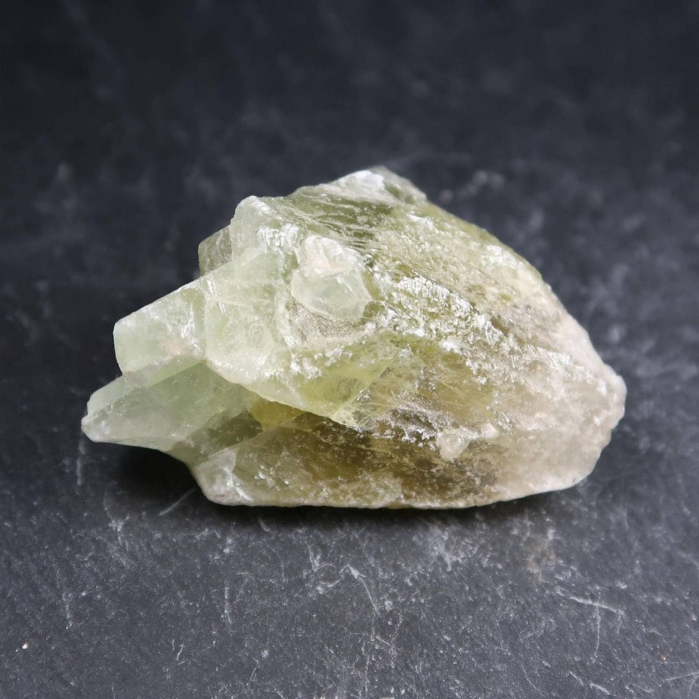 Rough Green Calcite Specimens (2)