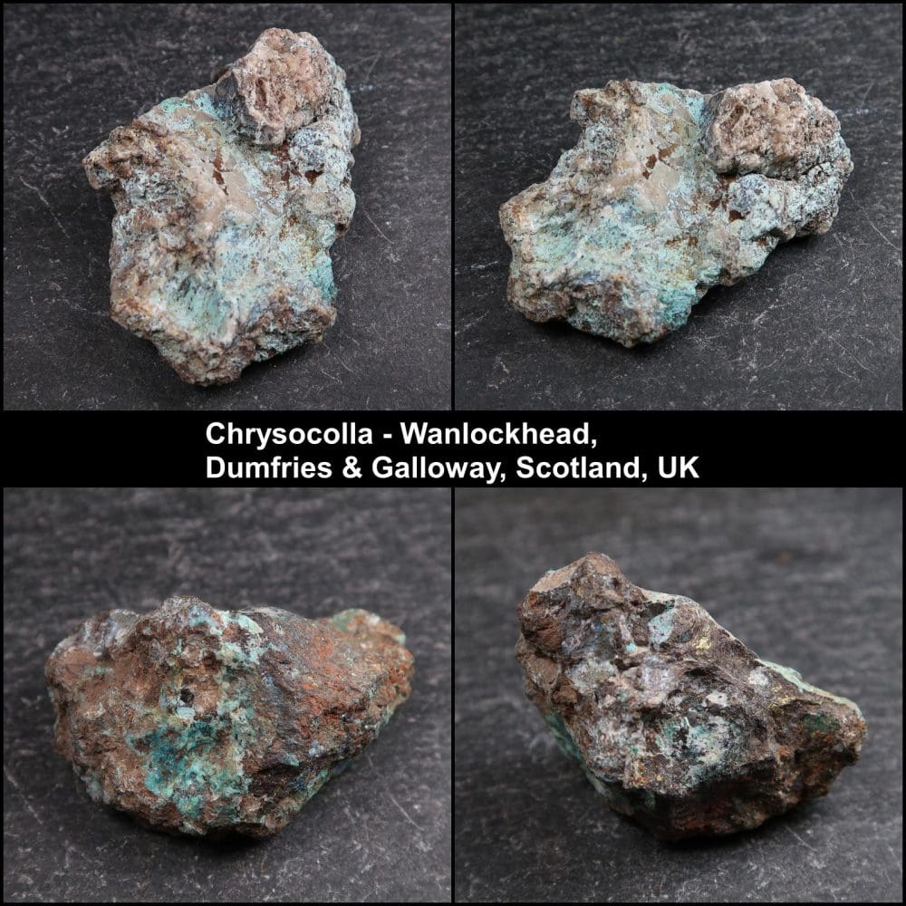 chrysocolla specimens from dumfries and galloway scotland