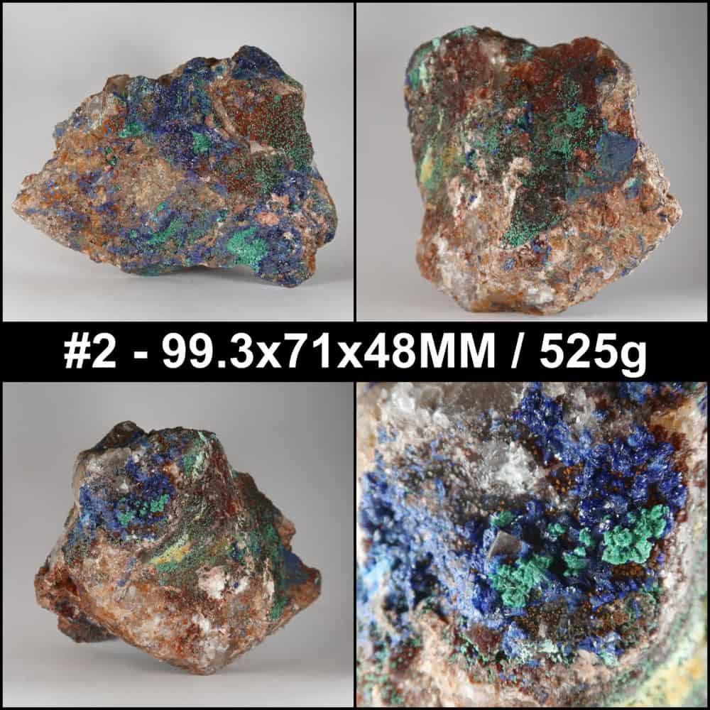 azurite and malachite specimens