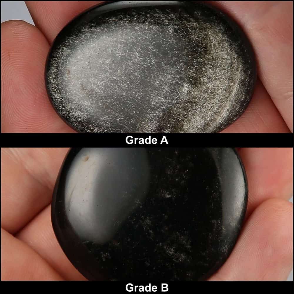 sheen obsidian palmstones grading collage