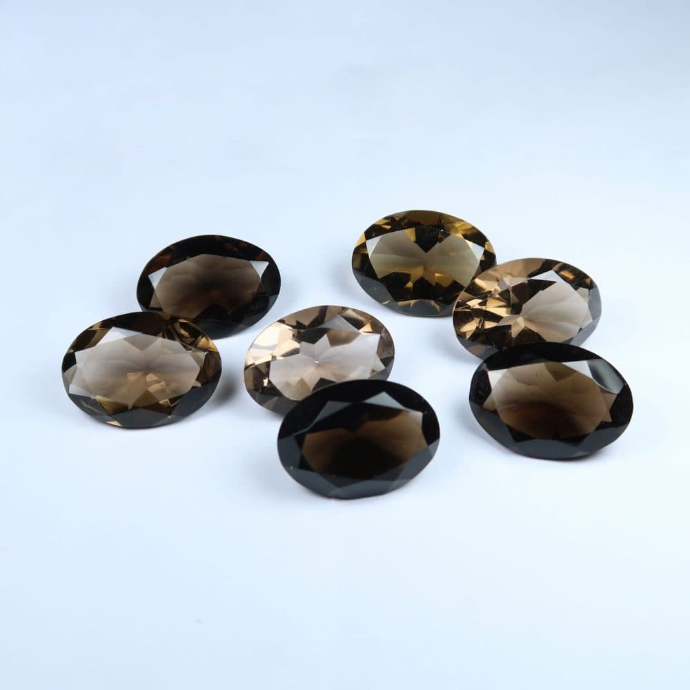 faceted smoky quartz for jewellery making 8