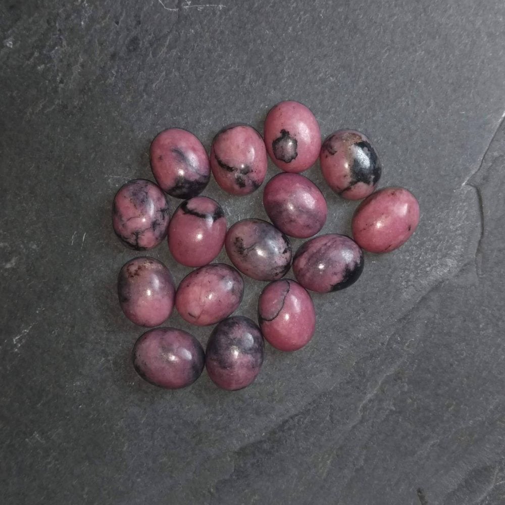 rhodonite cabochons for jewellery making