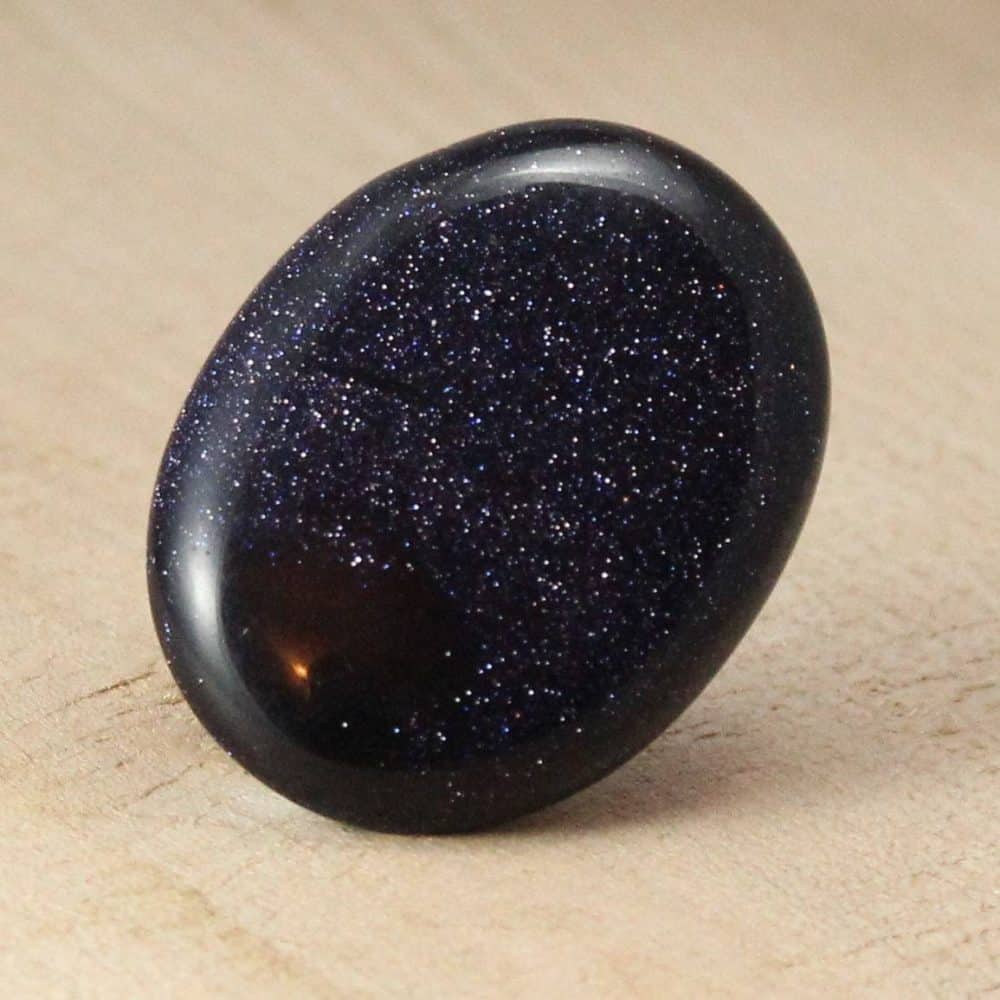 40x30MM Oval Blue Goldstone Glass Cabochons