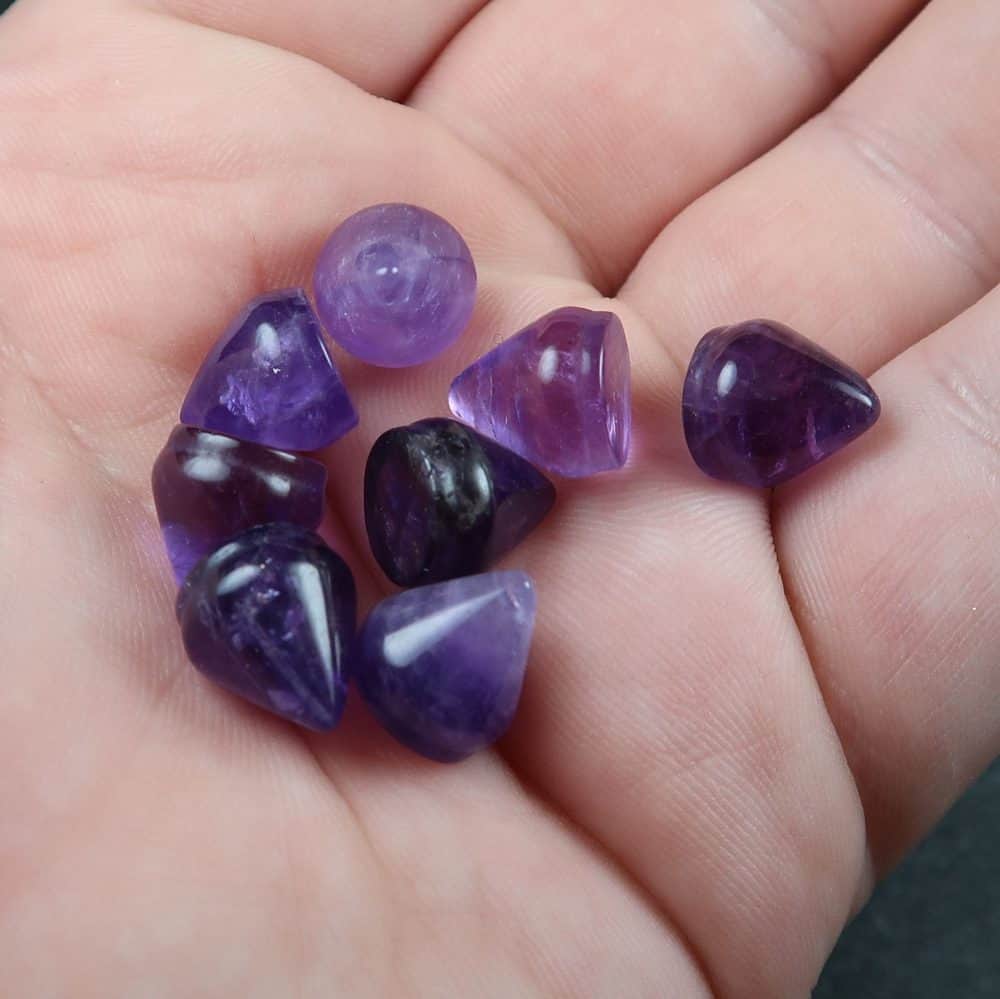 purple amethyst cone cabochons for jewellery making 4