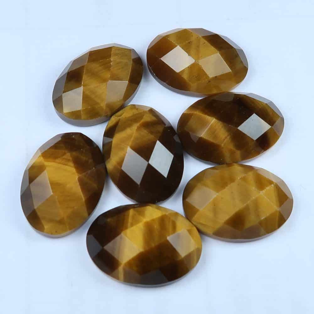 rose cut golden tigers eye cabochons for jewellery making