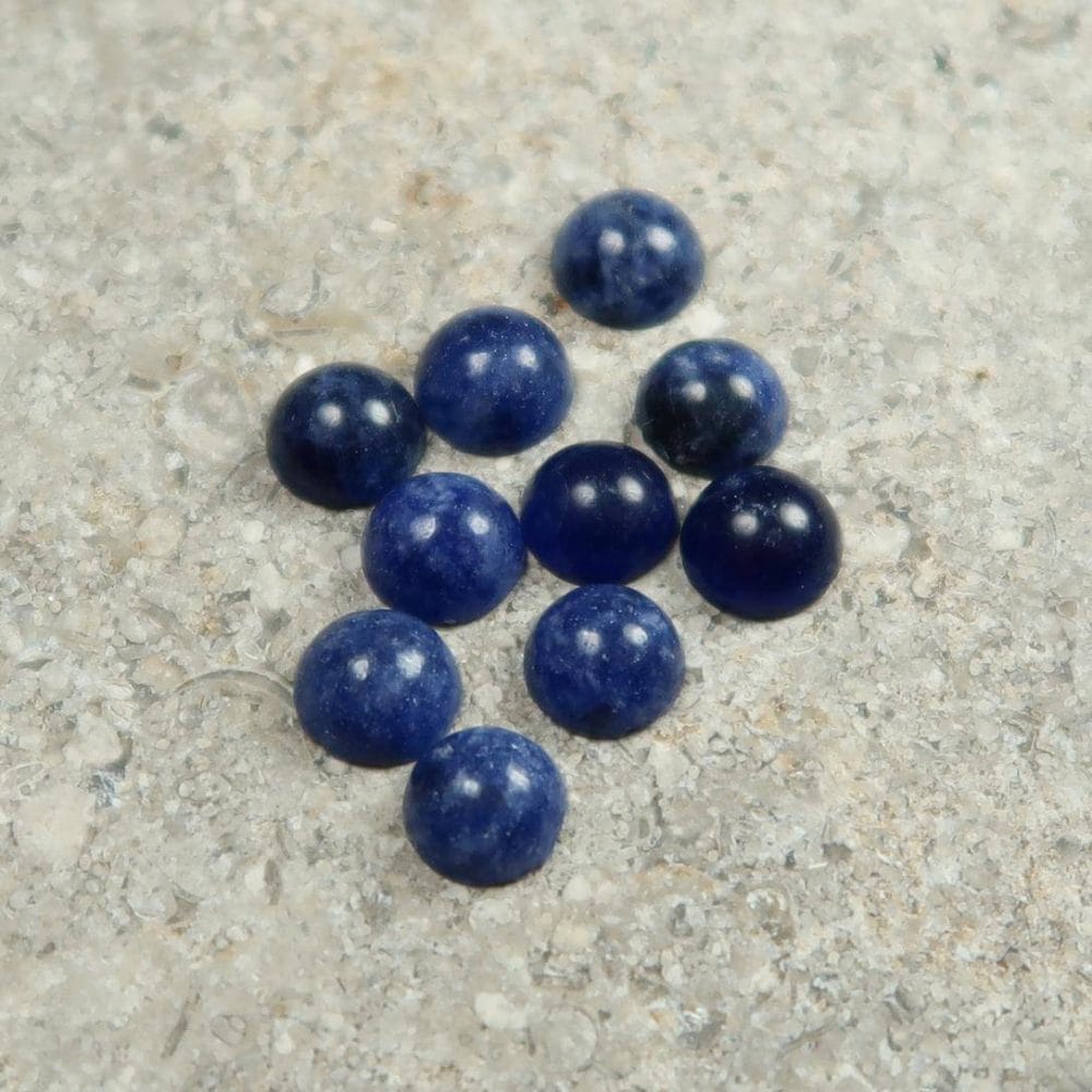 Sodalite cabochons for jewellery making