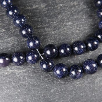 blue goldstone glass bead strands for jewellery making 3