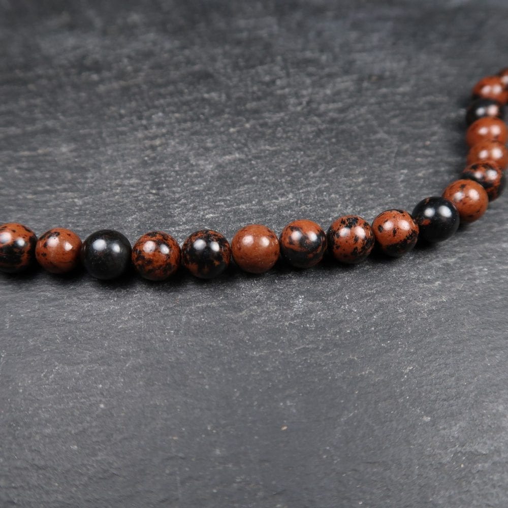 mahogany obsidian bead strands for jewellery making