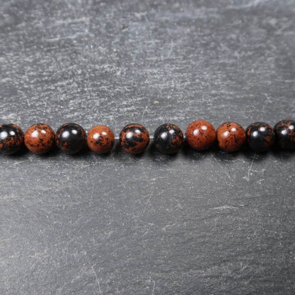mahogany obsidian glass bead strands for jewellery making 2