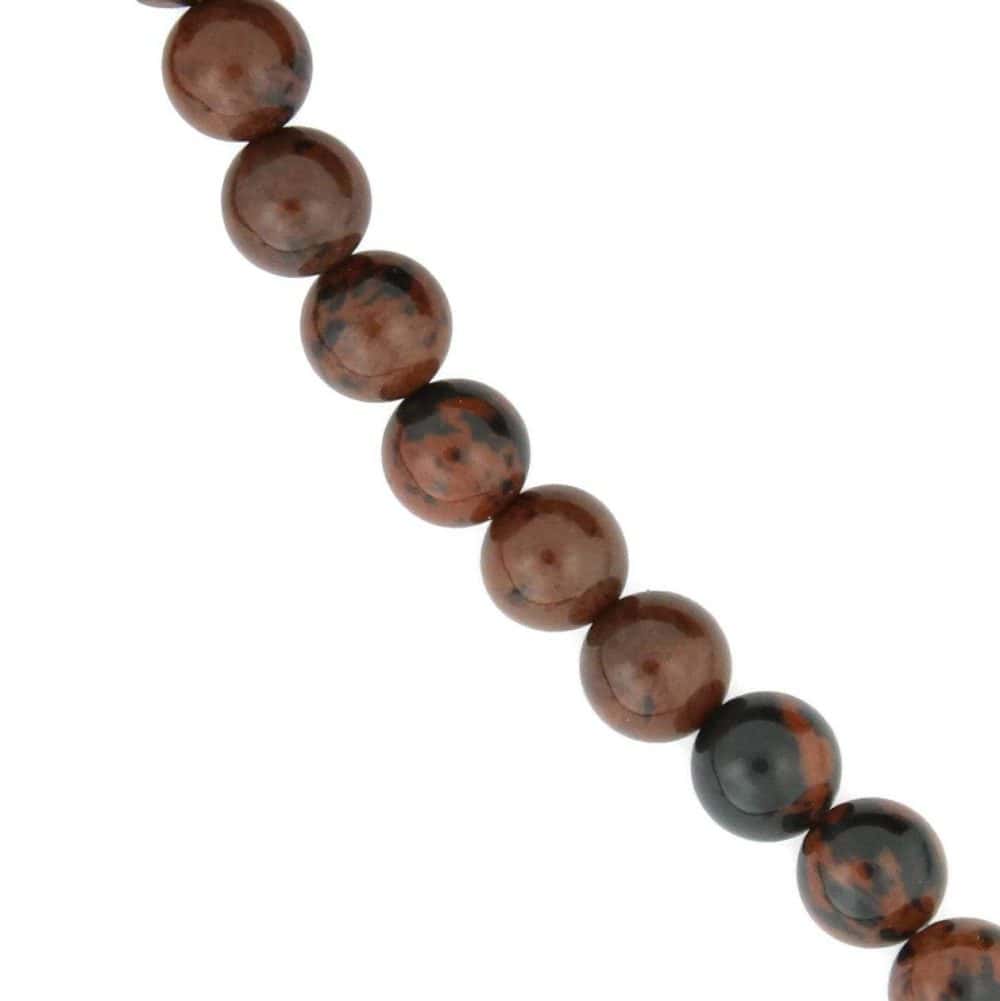 Round Mahogany Obsidian Beads