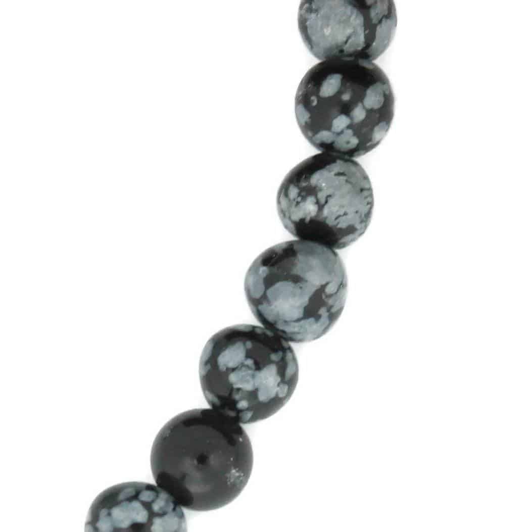 Snowflake Obsidian Beads for Jewellers - Buy Obsidian Beads - UK Shop