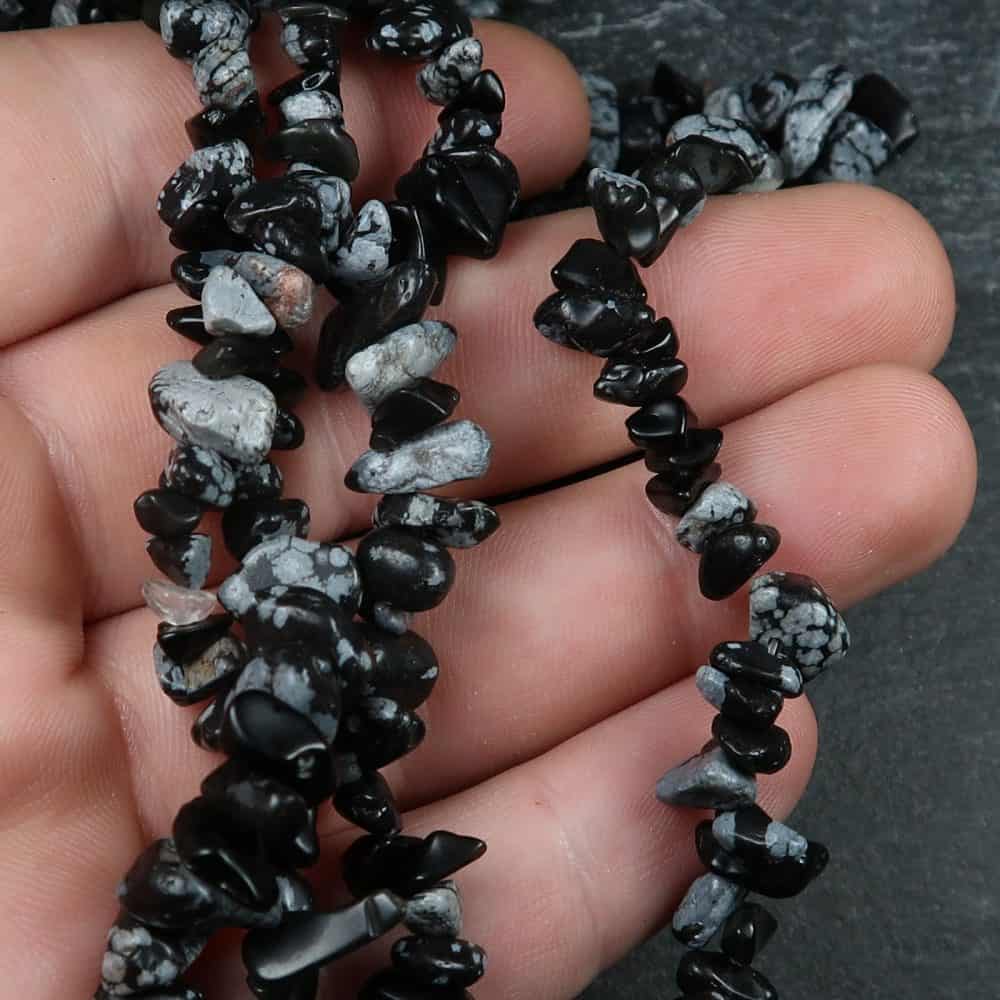snowflake obsidian bead strands for jewellery making 3