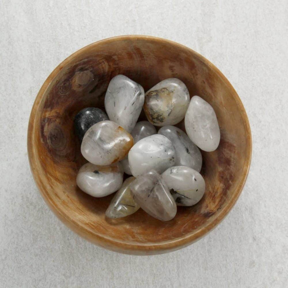 Tourmalinated Quartz Tumblestones