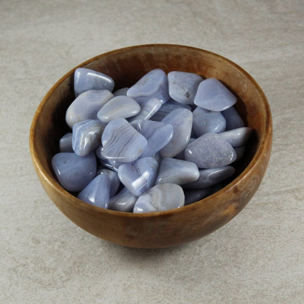 Tumbled Blue Lace Agate Tumblestones