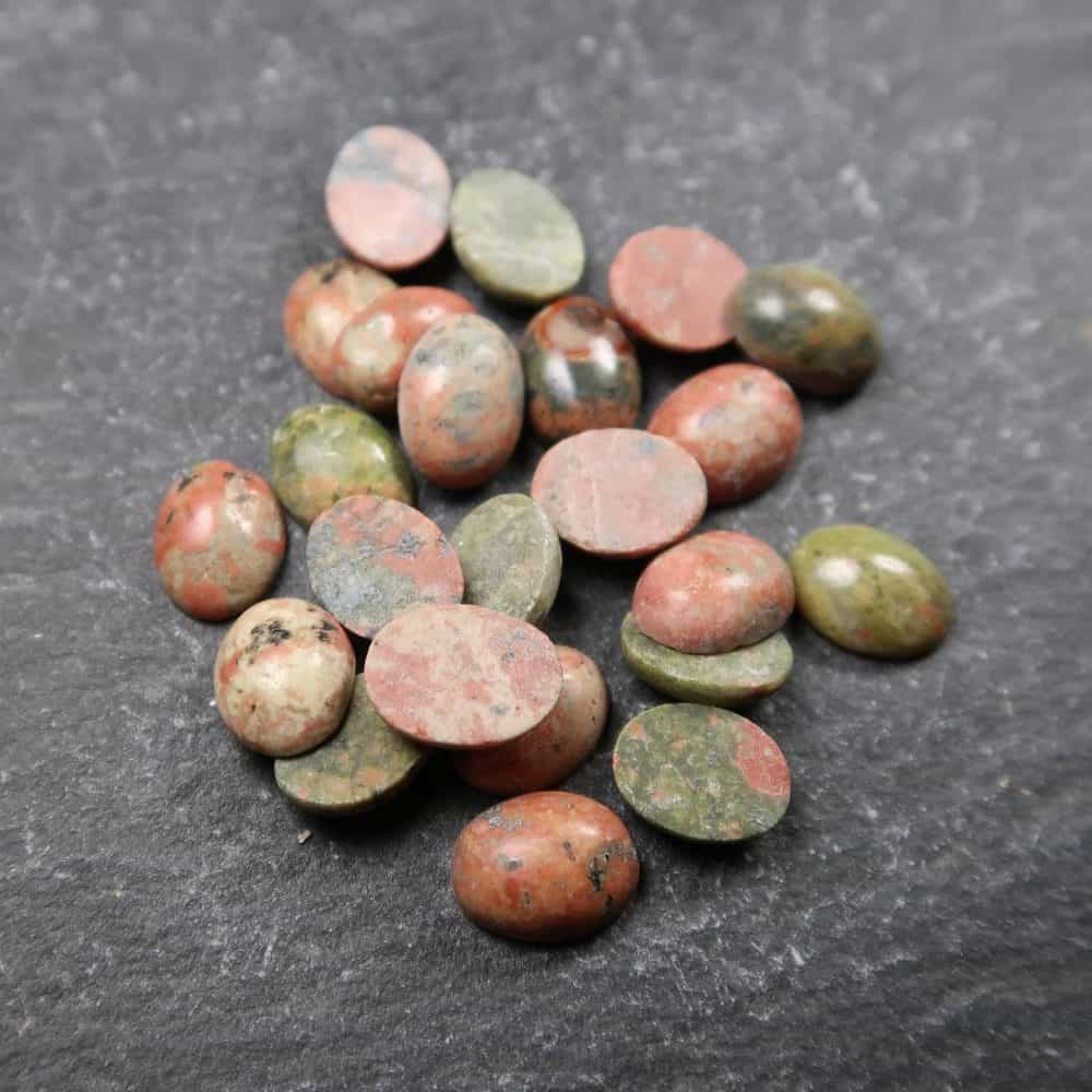 Unakite Cabochons For Jewellery Making (1)