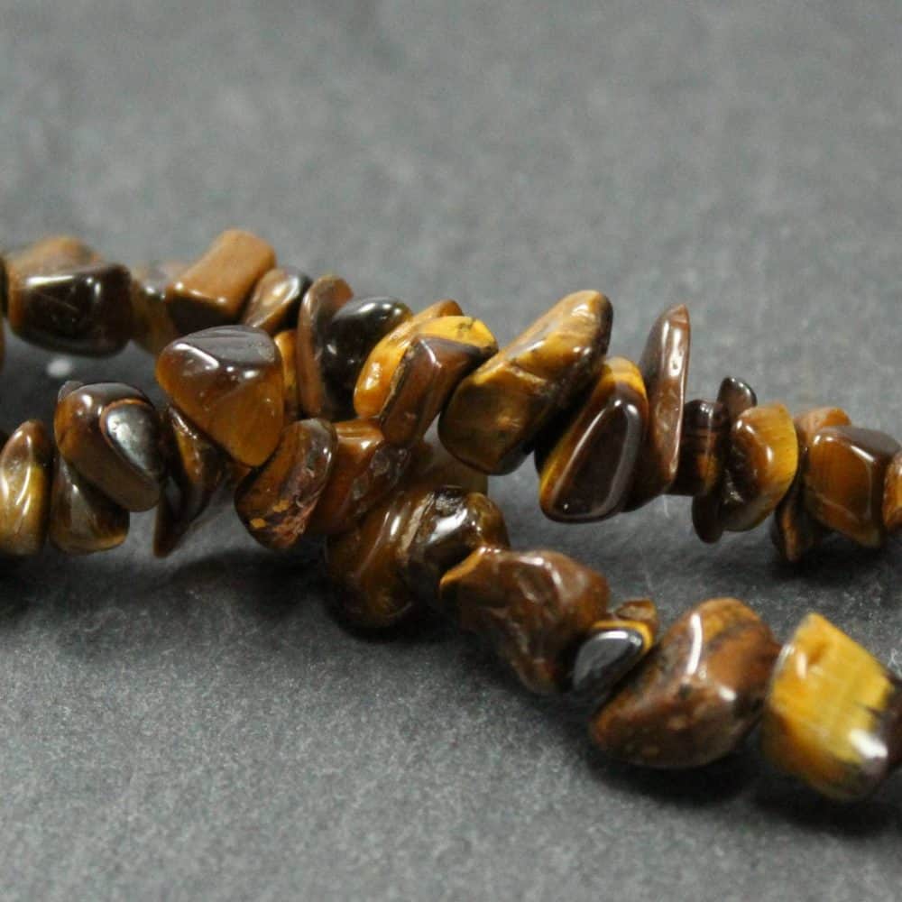 Tumbled Golden Tigers Eye Chip Beads