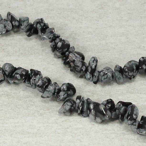 Tumbled Snowflake Obsidian Chip Bead Strands