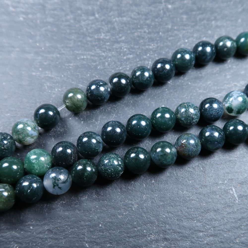 green moss agate bead strands for jewellery making (2)