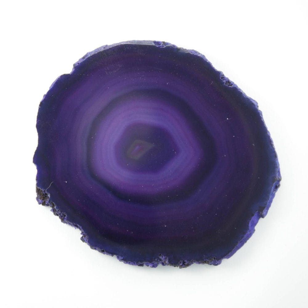 Dyed purple Agate slices