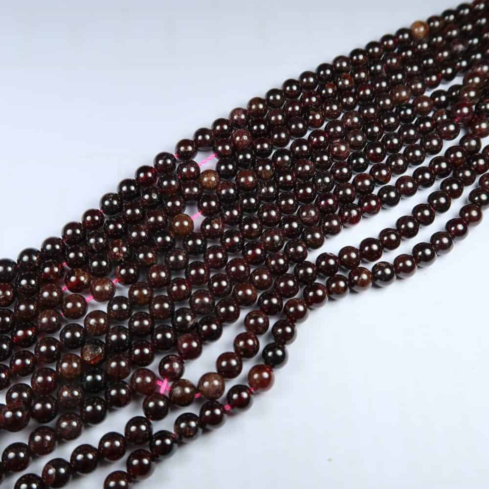 round red garnet bead strands for jewellery making 9