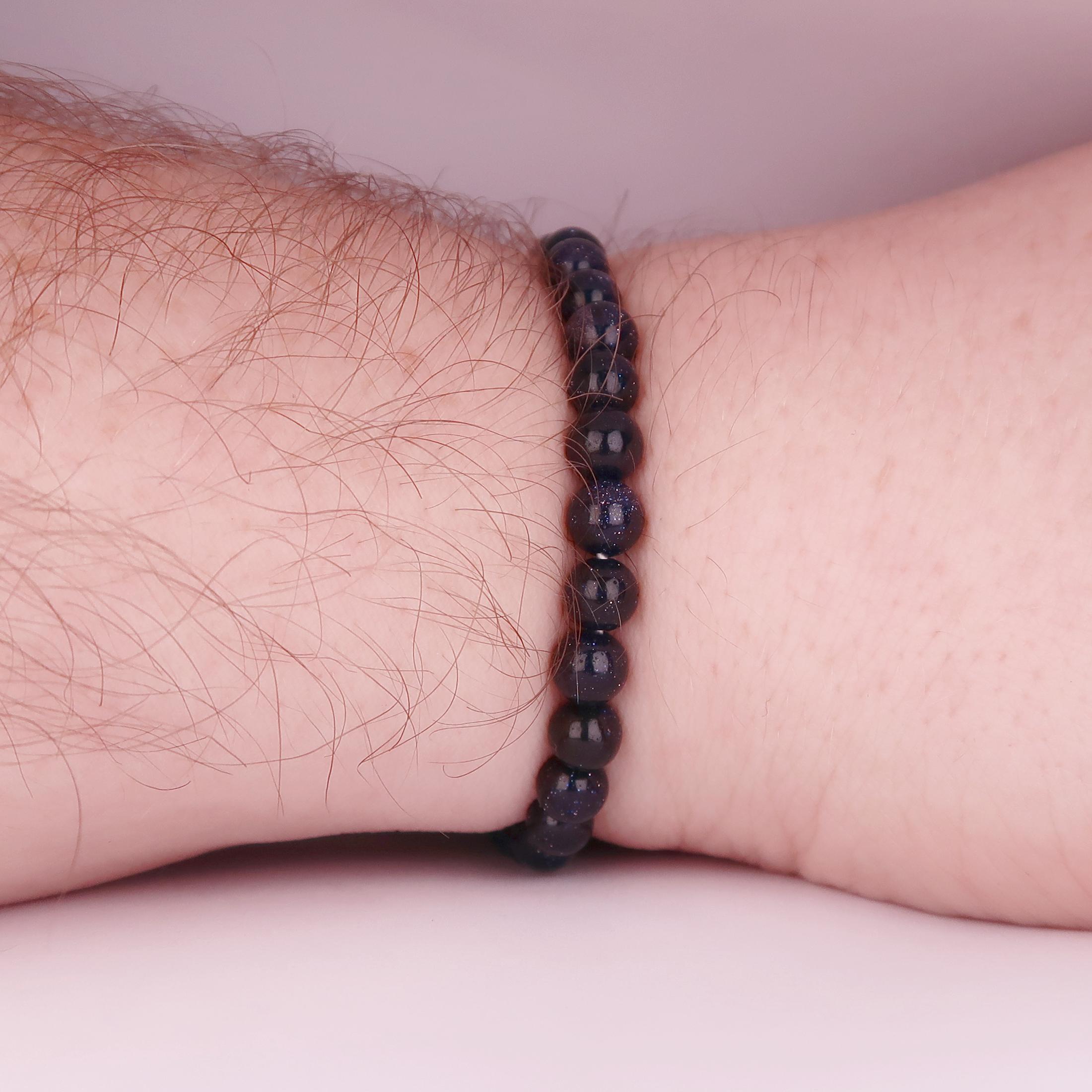 goldstone glass bracelets (blue)