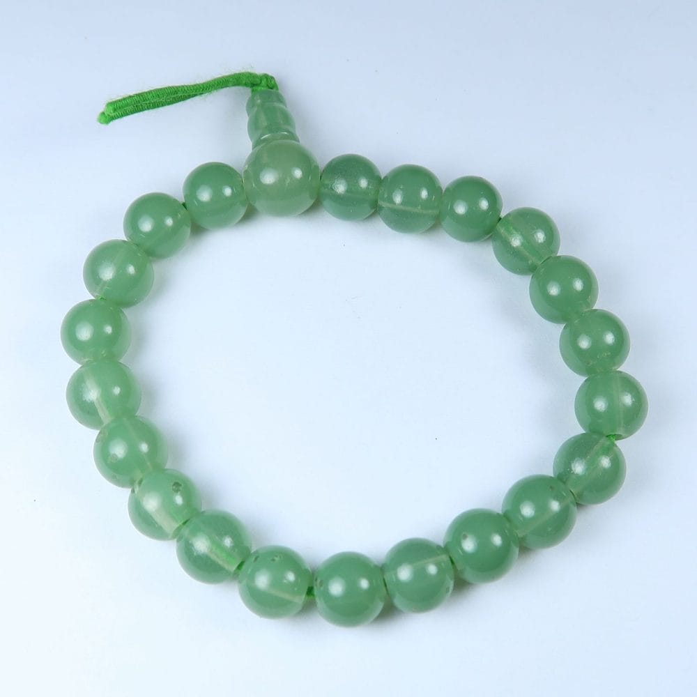 green aventurine round beaded bracelets