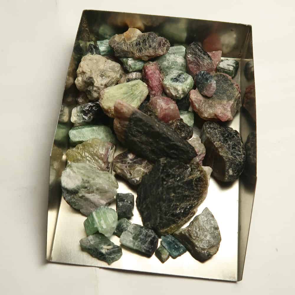 tourmaline crystals (bicolour, tricolour)