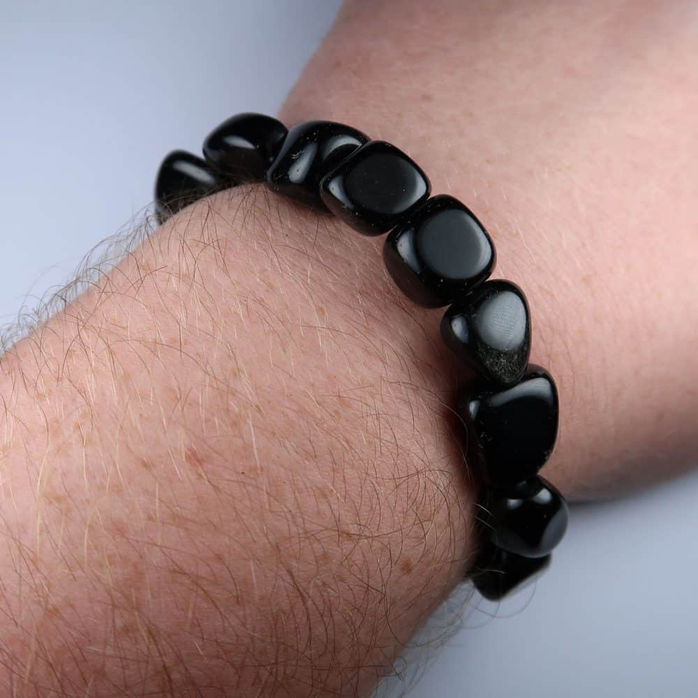 black obsidian nugget bracelets 4