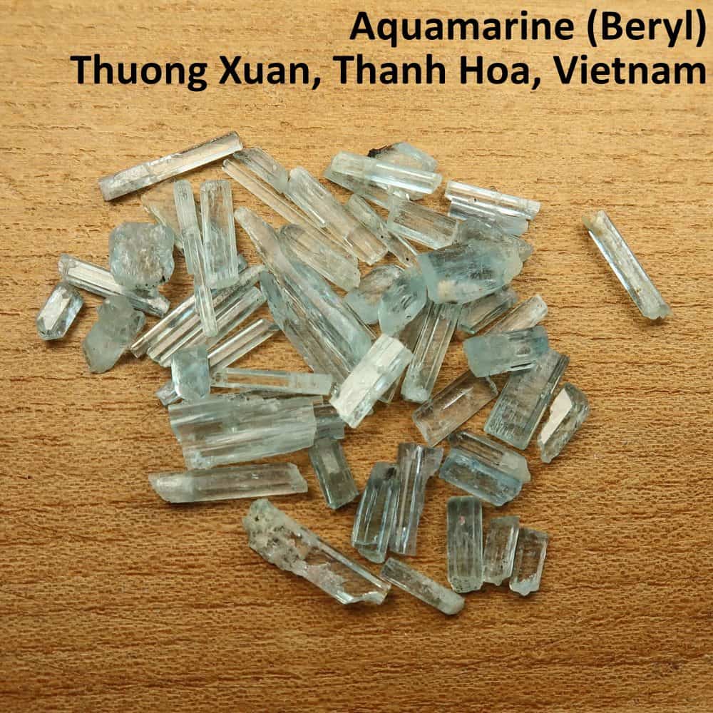 aquamarine crystal specimens from vietnam a1