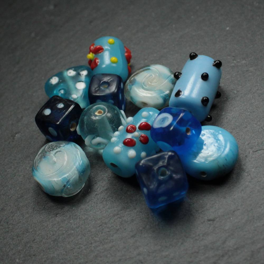 Blue Glass Bead Mix