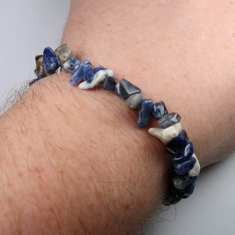 blue sodalite chip bead bracelets