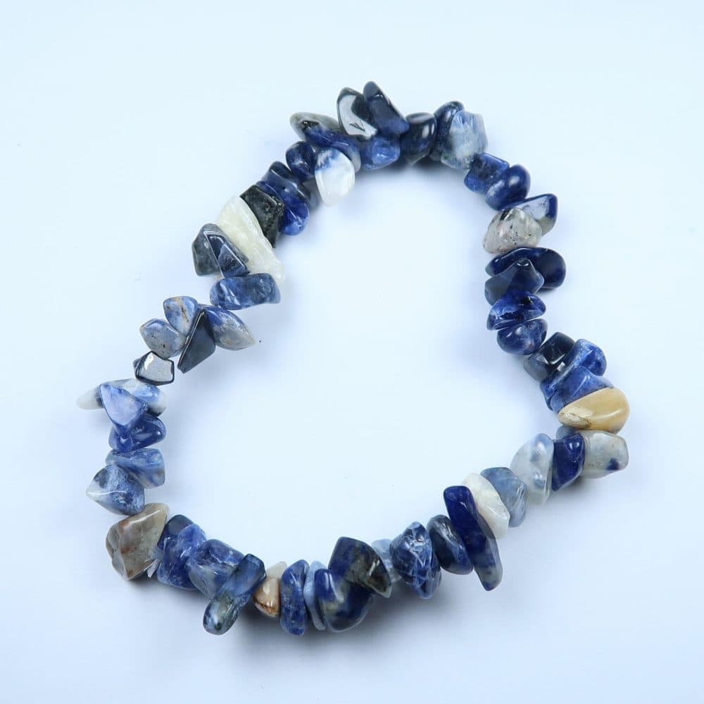 blue sodalite chip bead bracelets 2