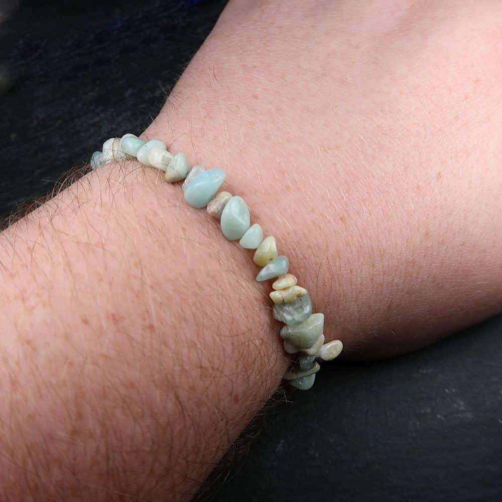 green amazonite chip bead bracelets 7