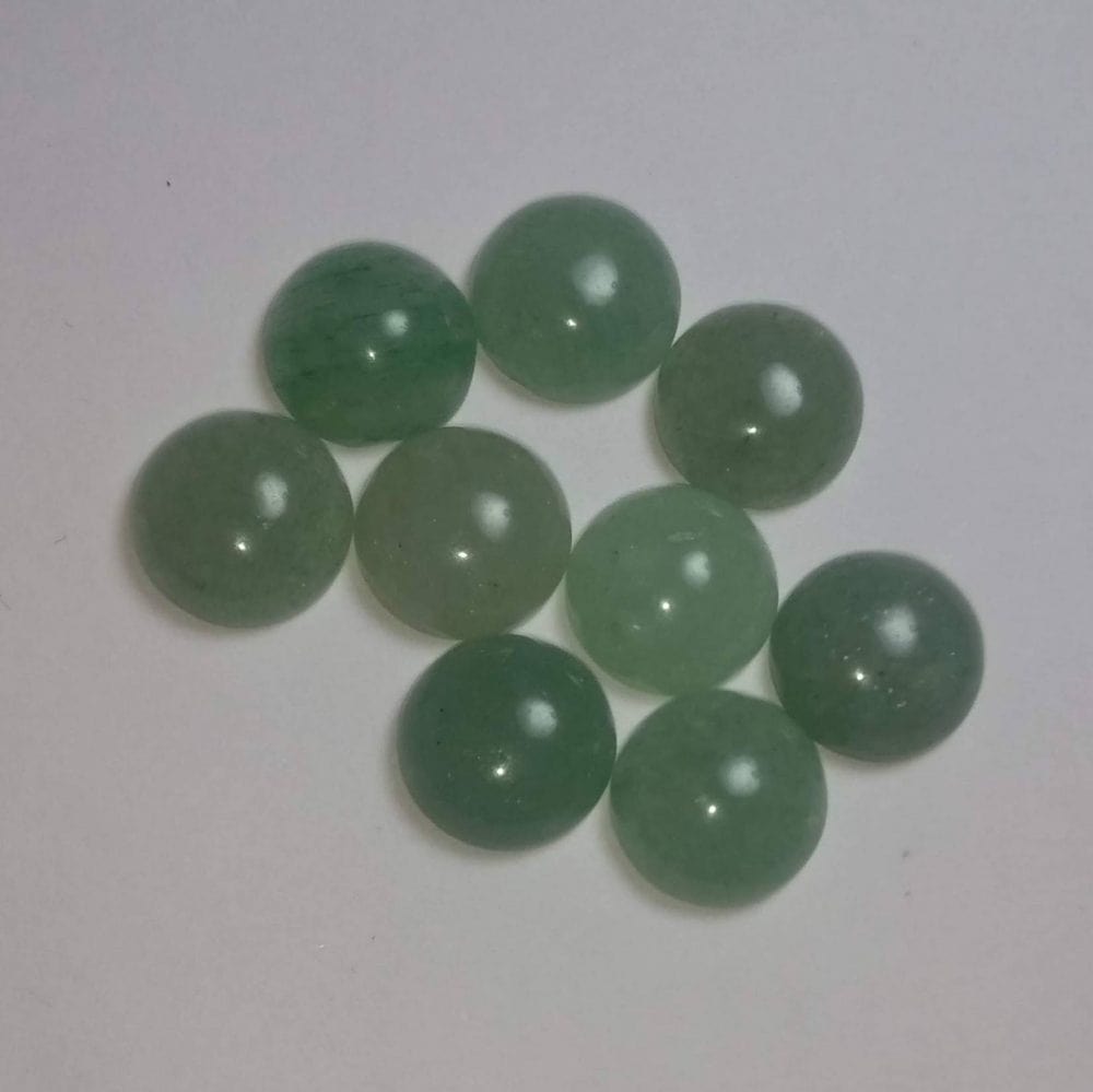 Green aventurine cabochons for jewellery making