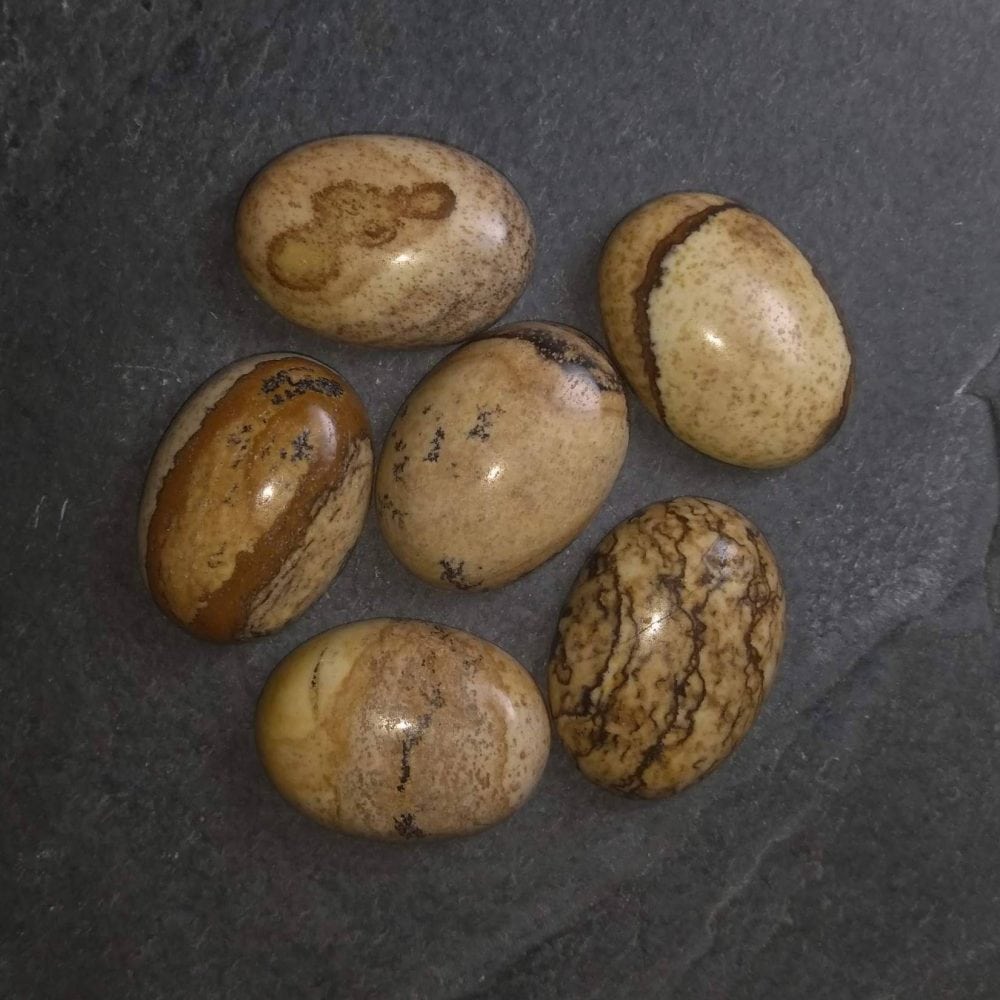 Picture Jasper Cabochons for jewellery making.
